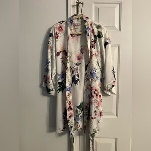 Floral Robe with Belt / Size XS-S